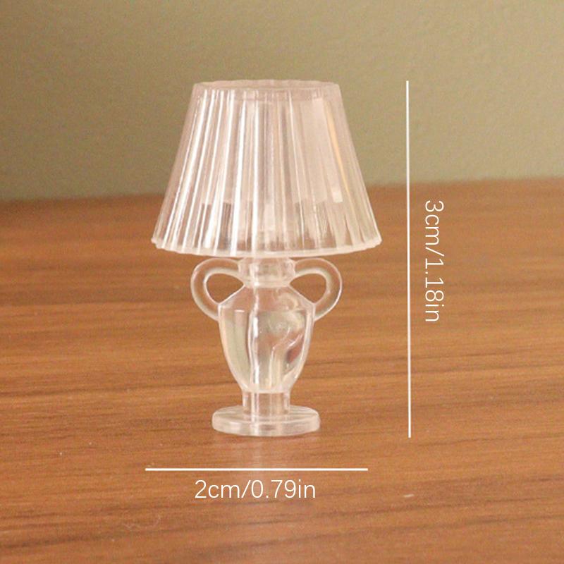 Miniature Desk Lamp Study Model Dollhouse Furniture Decoration Micro Scene Light Ornament 1:12 Dollhouse Pretend Play Toys