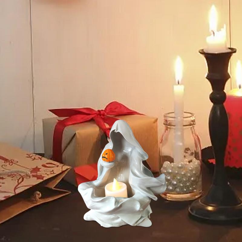 Pumpkin ghost candle candle holder Halloween decoration ornaments decorative candle holder desktop home decoration