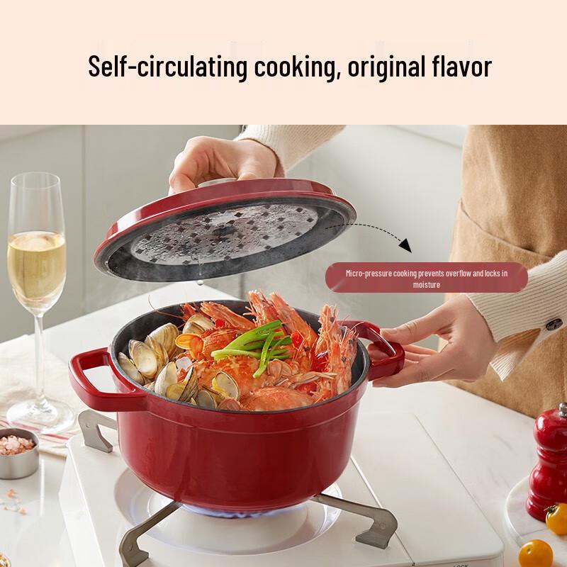 Supor 22cm Enamel Cast Iron Soup Stew Pot