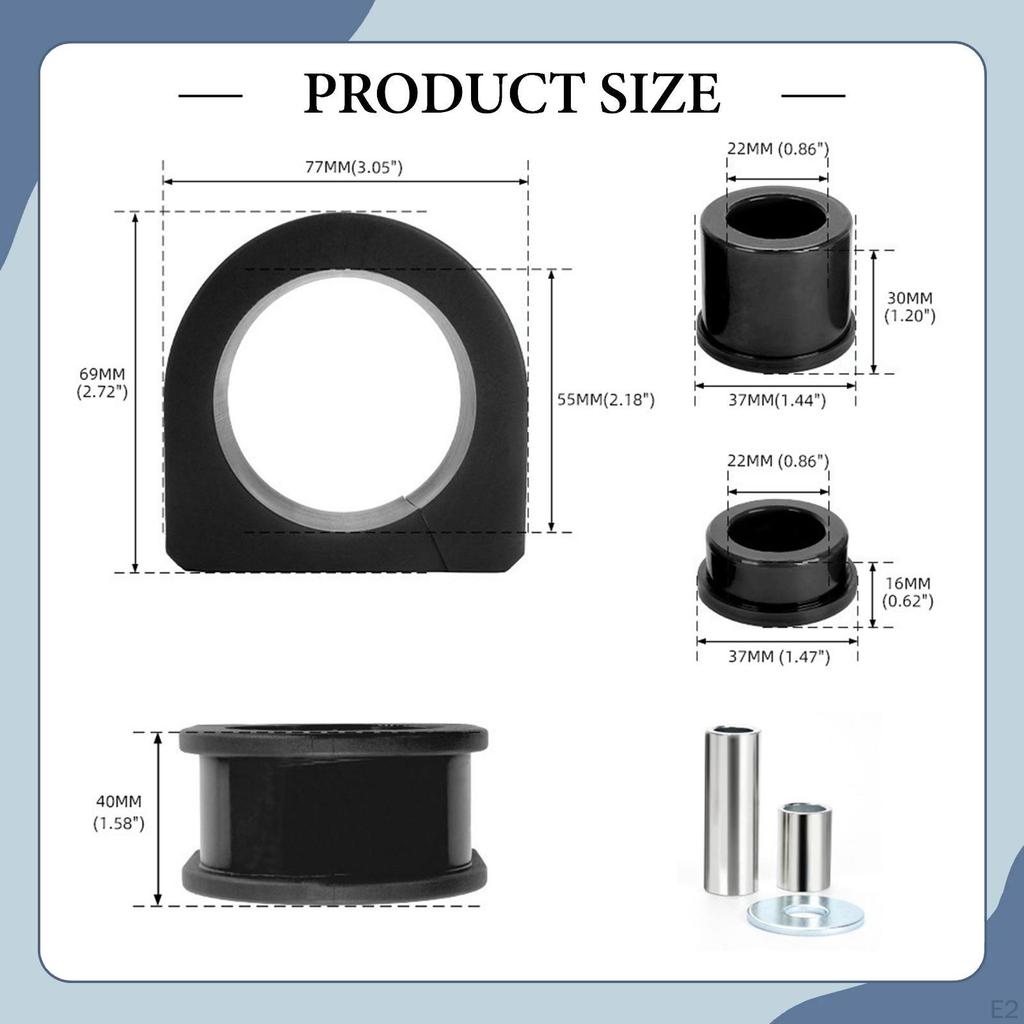 Automotive Steering Bushing Set for Rack And Pinion, Easy Installation Accessories,