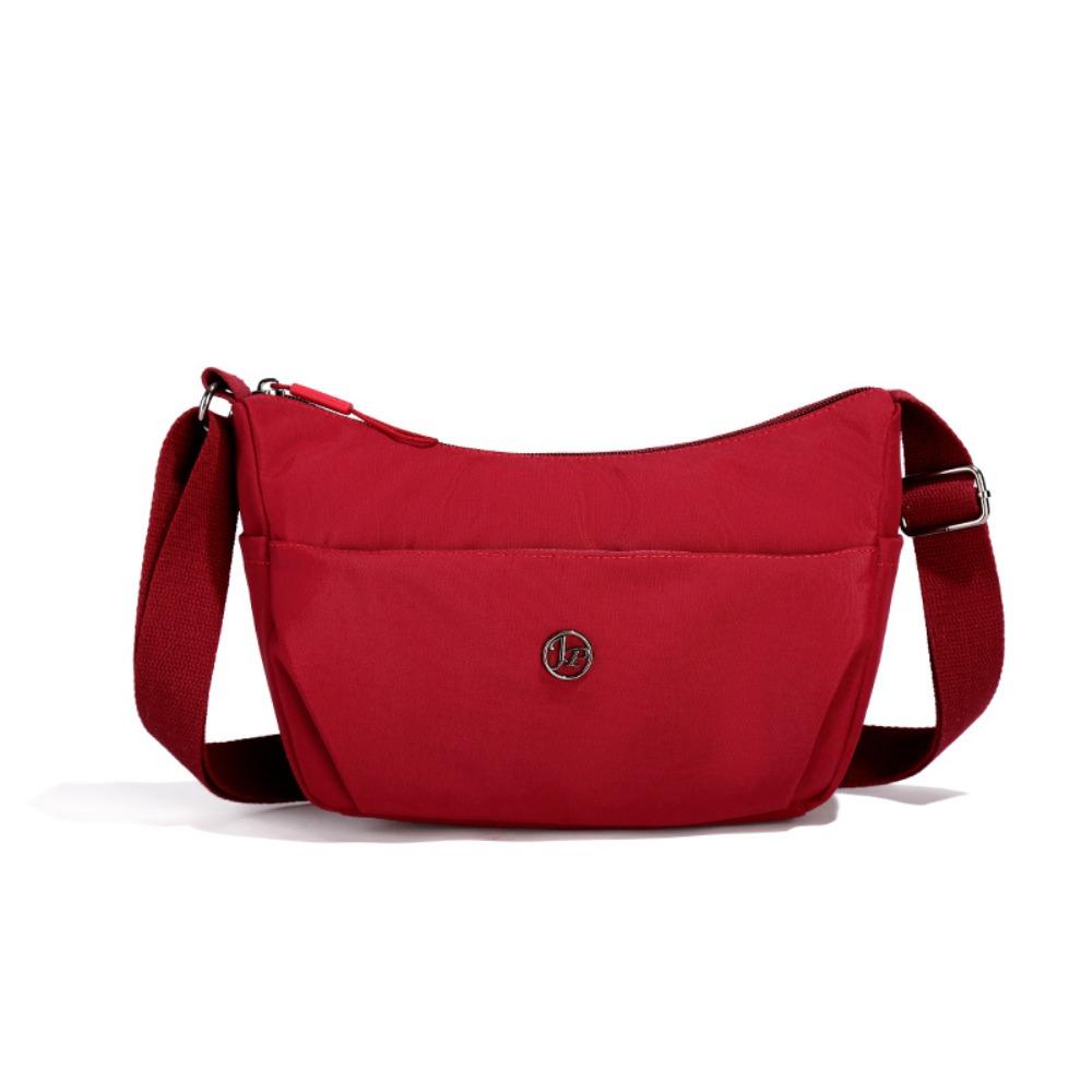 

Large Capacity Women Shoulder Bag Nylon Messenger Bag Lightweight Crossbody Bag Casual Wear красный