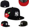 Baseball Cap New Letter Embroidery Fully Enclosed Cap New York Yankees Cap Non-Adjustable Size Hat