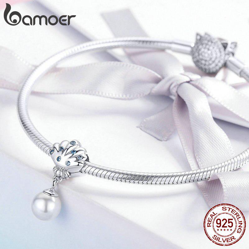BAMOER Authentic 925 Silver & Zircon Cherish Happiness Bead & Charm Fit Bracelet & Necklace DIY