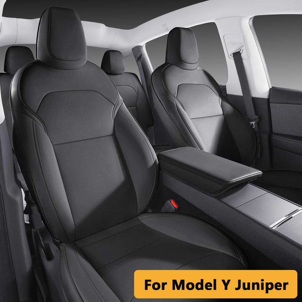For Tesla Model 3 Highland Y Juniper Custom Fit Car Seat Cover Interior Accessories Full Covered Perforated NAPPA Leather