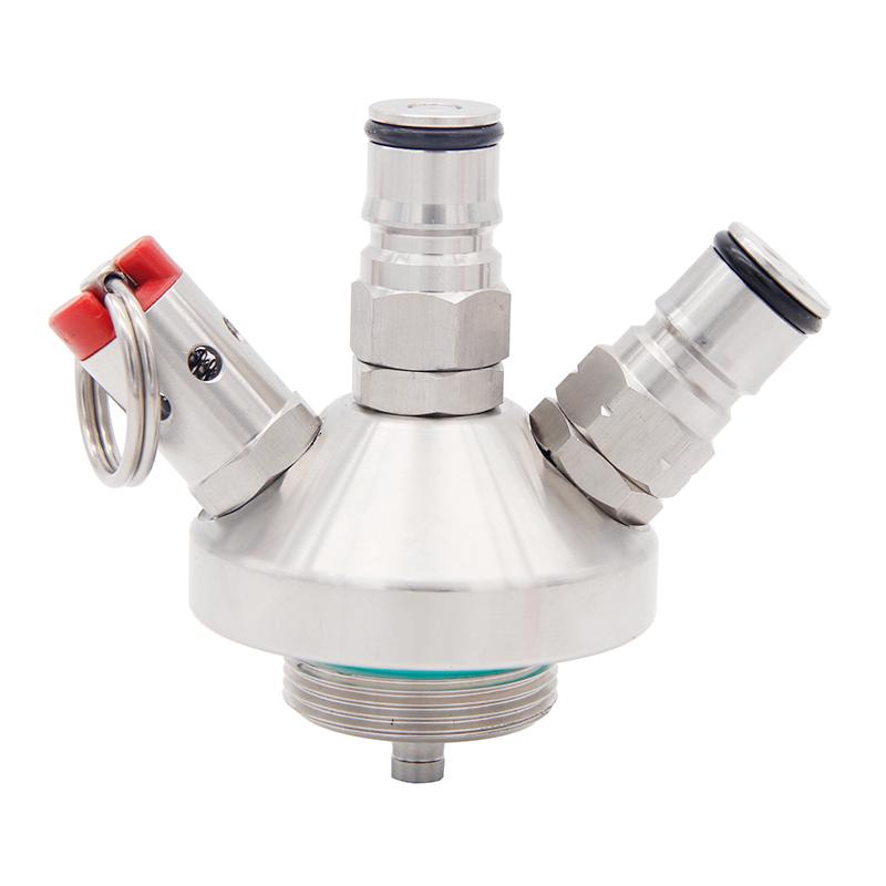Mini-Fass Ball Lock Zapfhahn Spender Inklusive 50cm Silikonschlauch 304 Edelstahl Spender Homebrew Spear