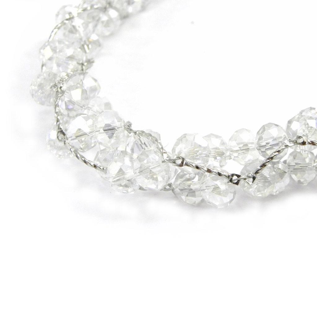 Les Trésors De Lily [I2762] - Designer Long Necklace 'Sissi' Crystal White