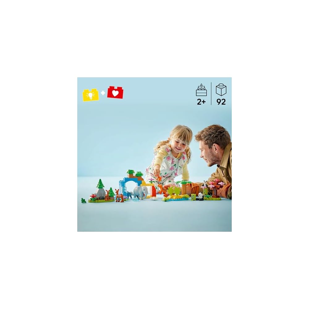 LEGO DUPLO Animal Family 3-in-1 Building Set 92 Pieces Educational Toy for Kids Ages 2-4