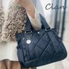Clan Women's Nylon Shoulder Bag, 2-Way, Crossbody, Lightweight, Water-Repellent, Quilted, with Multifunctional Pockets, Stands Free, Elegant, Stylish