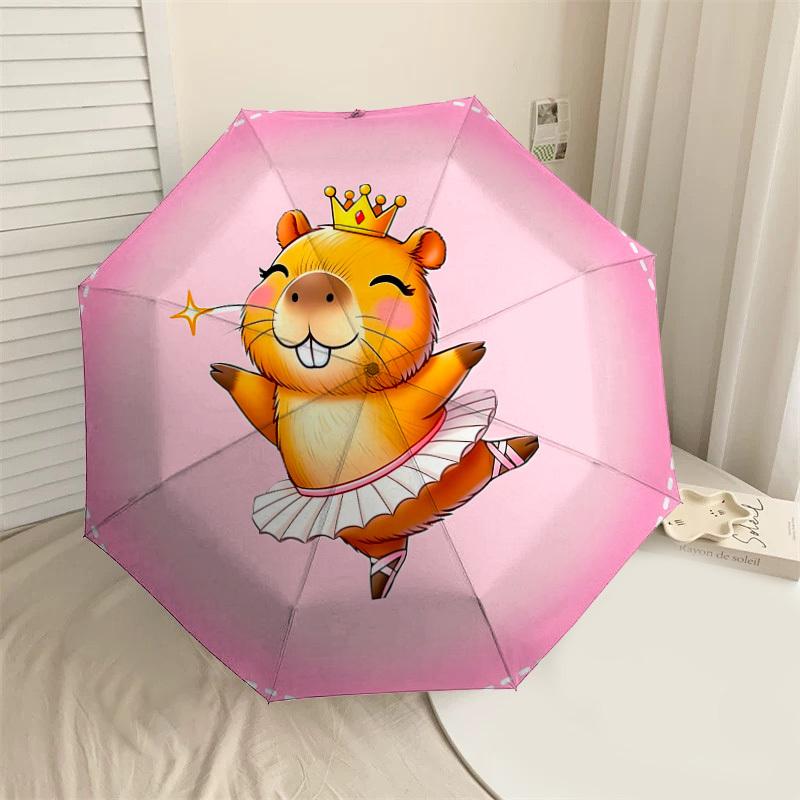 

1PC Hamster Ballerina Umbrella-8-Rib Reinforced, Automatic Open, Lightweight & Durable, Cute Fashion Accessory for Outdoor-K1326
