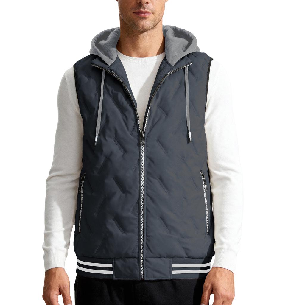 Men's Vest Winter Warm Sleeveless Jacket Lightweight Comfortable Waistcoat Outdoor Casual Coat
