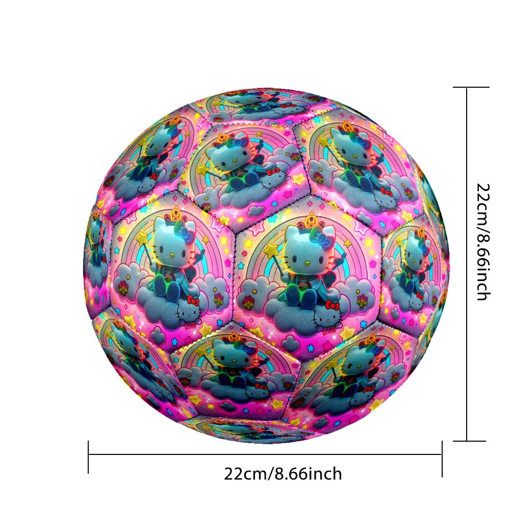 1pc Hello Kitty Pattern Football, Standard Size 5 Soccer Ball Stylish Sport Football for Competition Play and Training