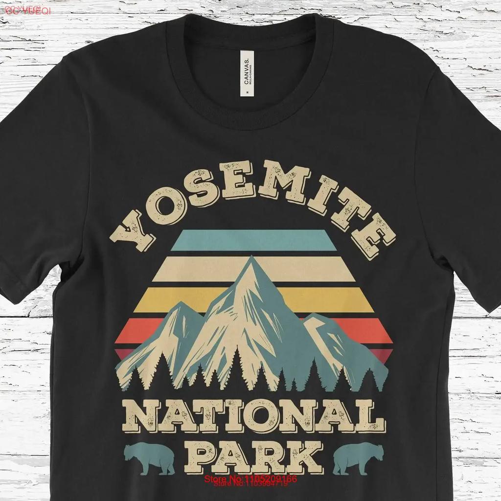 Yosemite National Park T Shirt Vintage s Present vintage Washed Stretched streetwear homme Breathable Casual
