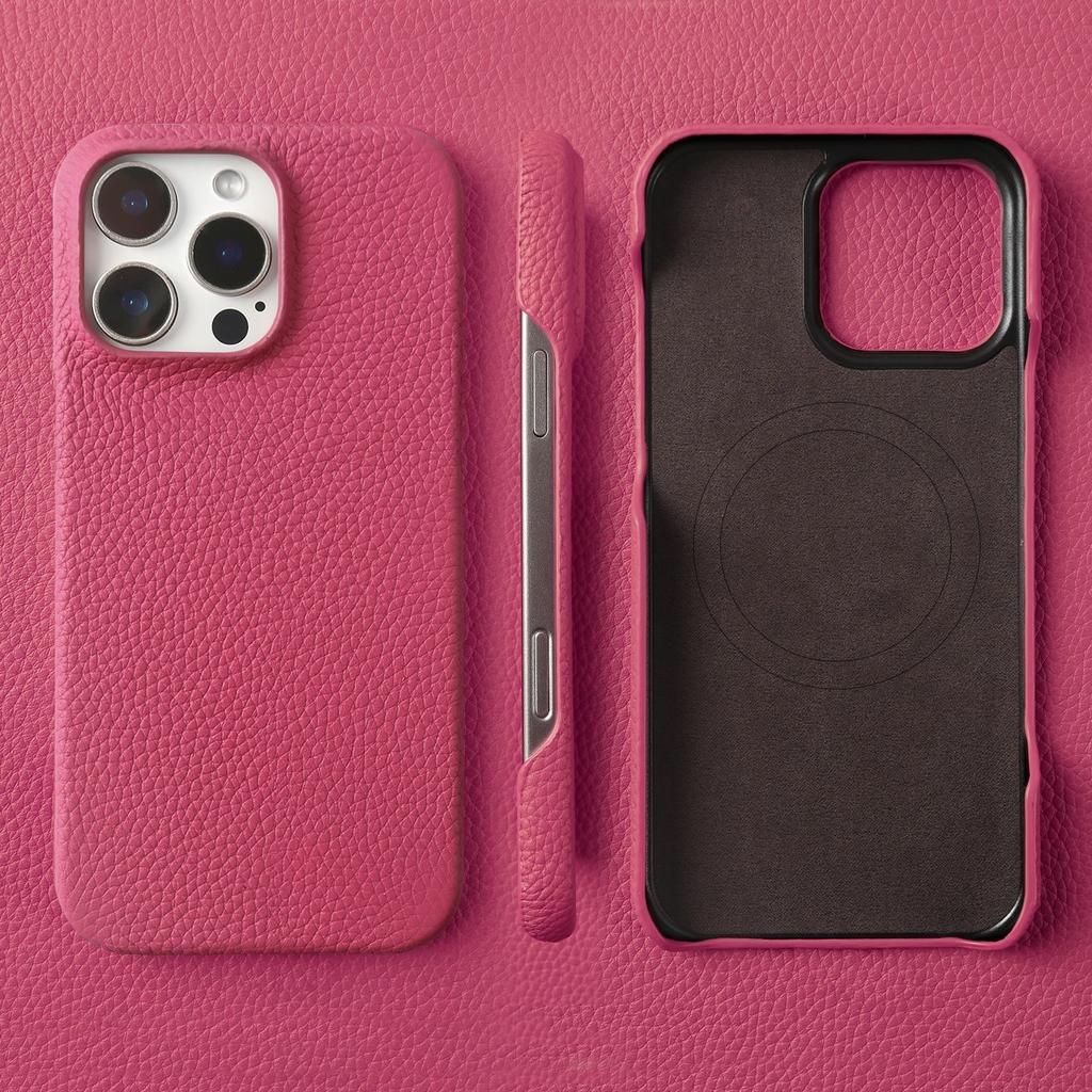 Премиальный магнитный чехол из натуральной кожи для iPhone 16 Pro Max 15 14 13 12 11 Беспроводная зарядка Магнитная крышка Magsafe Ударопрочный чехол