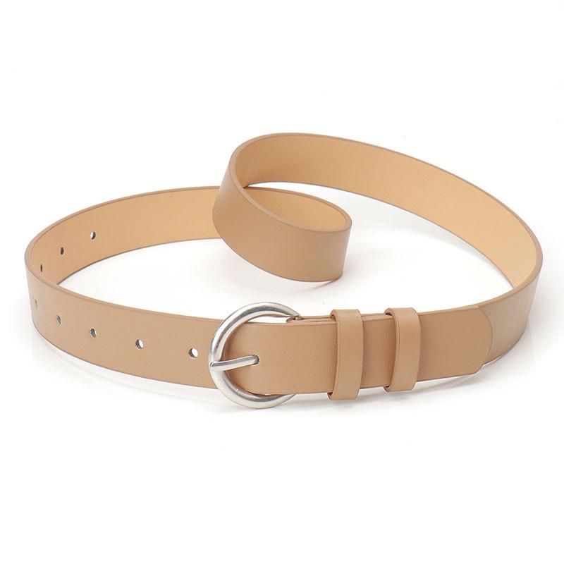 Fashion chic style belt women, commuter casual style alloy pin buckle women's belt with jeans decorative belt