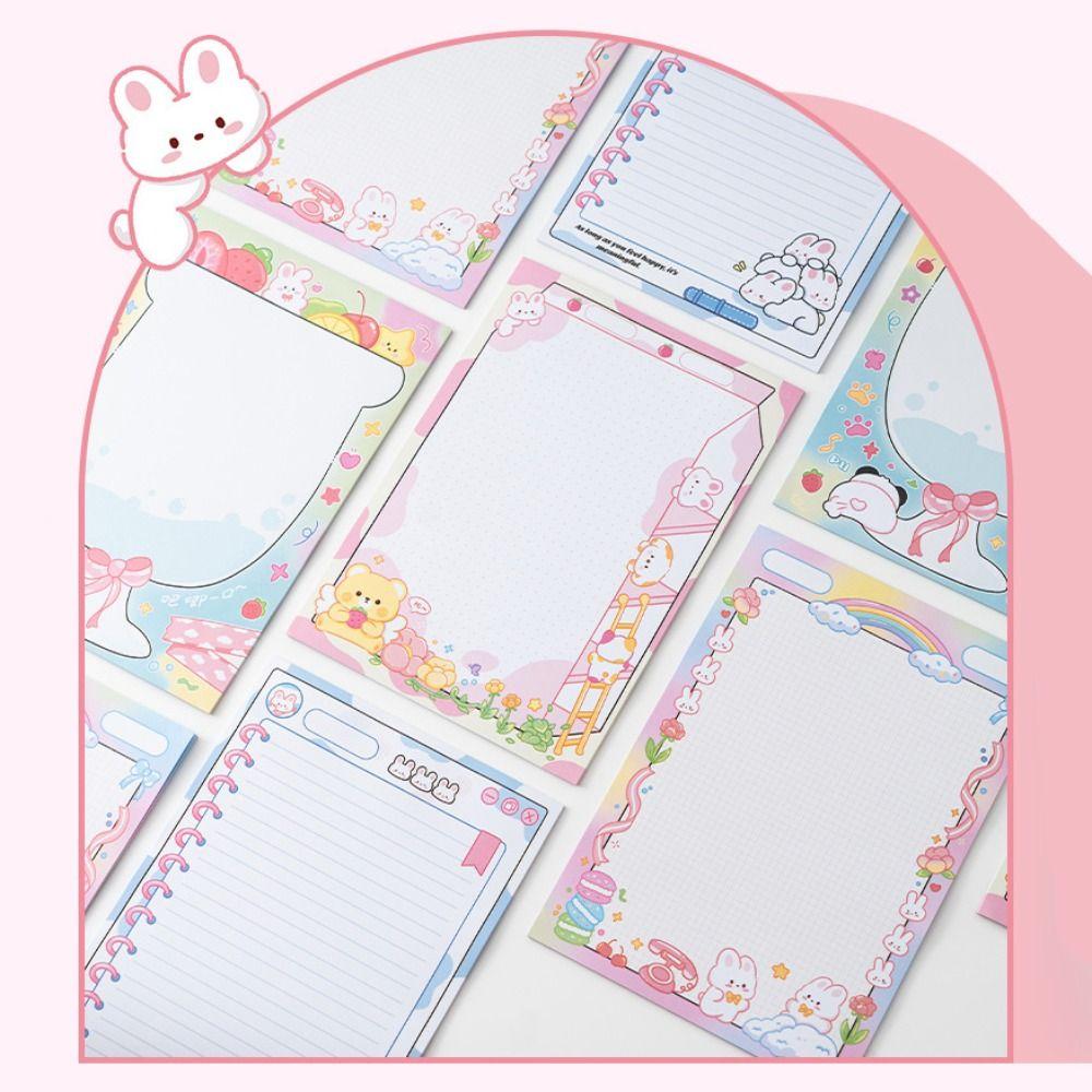 Rabbit Sticky Notes Thicken Planner Stickers Cute Writing Notepad  Stationery