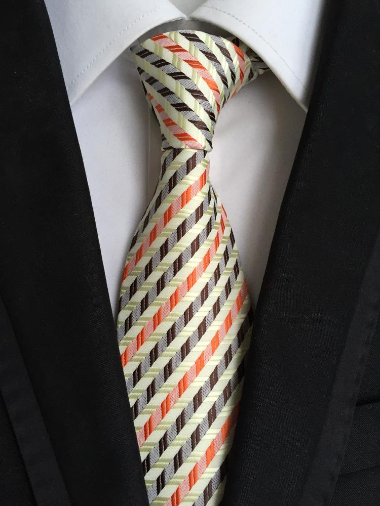 8cm Polyester Striped Men's Tie for Professional Business Attire