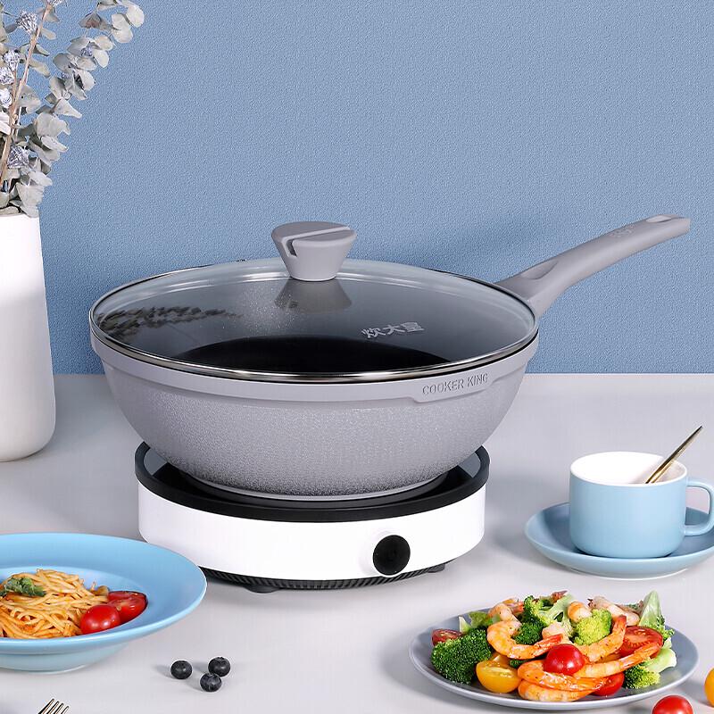 COOKER KING Серия Meishang 32 см литой алюминиевый вок с антипригарным покрытием