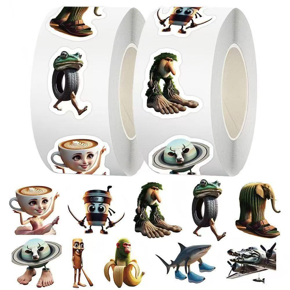 500 Classic Mountain & Sea Roll Stickers: Creative Sand Painting Cartoon for Fun DIY Journals