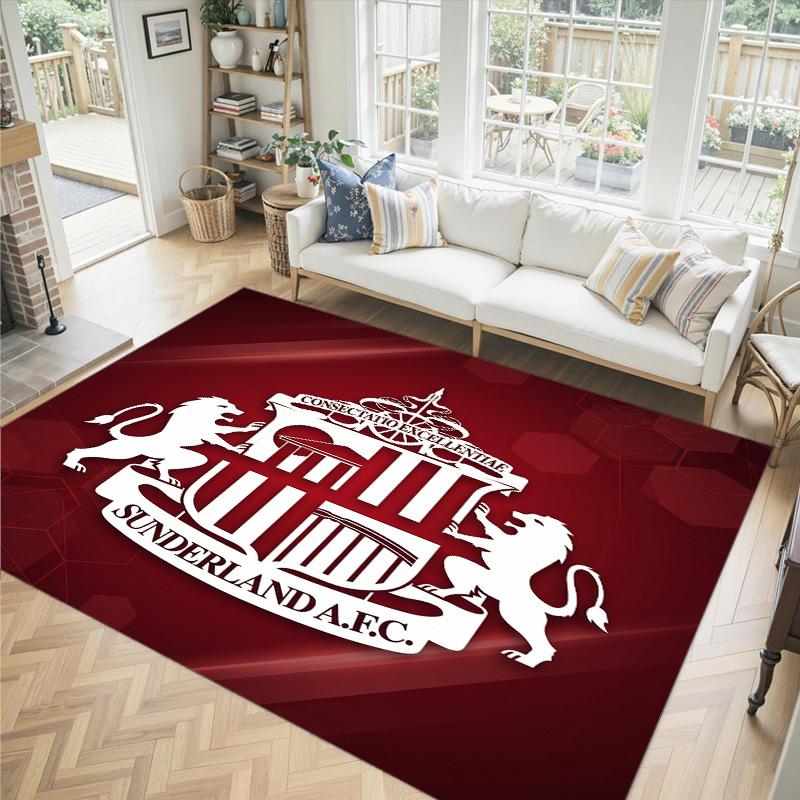 Sunderland Design Křišťálový sametový koberec Útulný ne?Protiskluzová tištěná předložka do ložnice, obývacího pokoje, předsíně