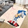 Sonic the Hedgehog Flannel Pattern Square Carpet,Area Rug,Carpet Rug for Living Room Bedroom Sofa Playroom Decor,Non-slip Floor Mat