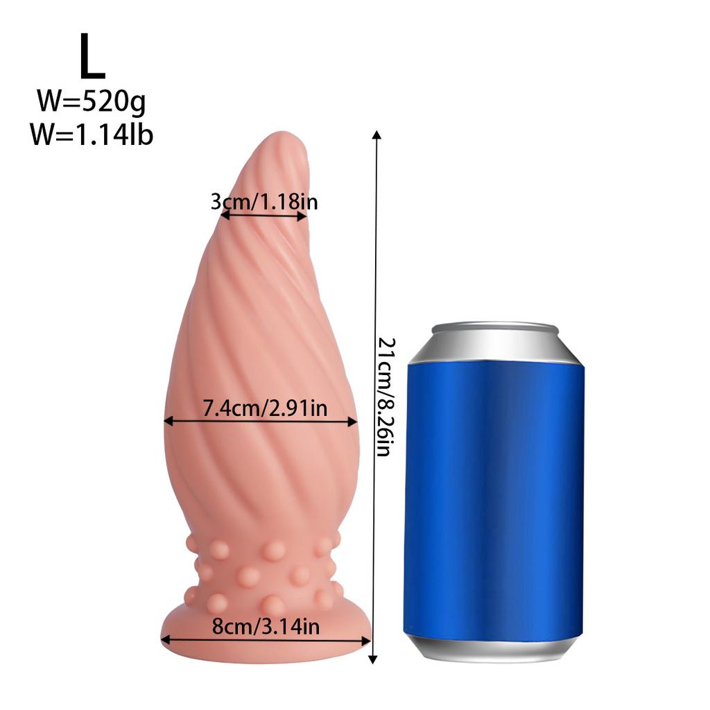 Spiral Dragon Egg Butt Plug Penis More Sizes Men's and Women's Back Court Masturbation Massage Anal Dilatation Device Adult Sex Product Toys