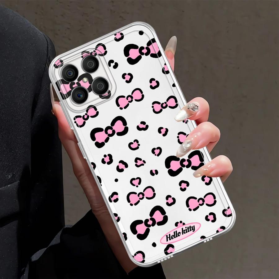 

Soft Phone Cover Case for Honor X8 X9b X8a X7b X8b 90 Lite X9a Hello Kitty Cute Pink Bow Honor X8a