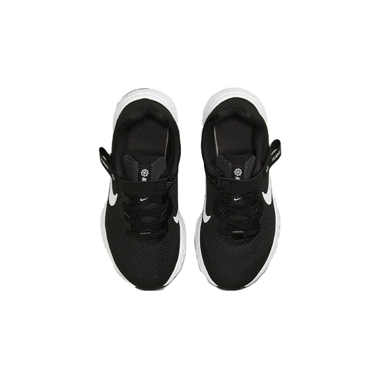 Nike Revolution 6 FlyEase 4E GS Black White Kids Sneakers Dark-Smoke-Grey DO5065-003