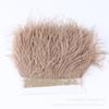8-10Cm Ostrich Trim Khaki Feather Ribbon Fringe For Sewing High Quality Plumas Crafts Costumes Party Decoration