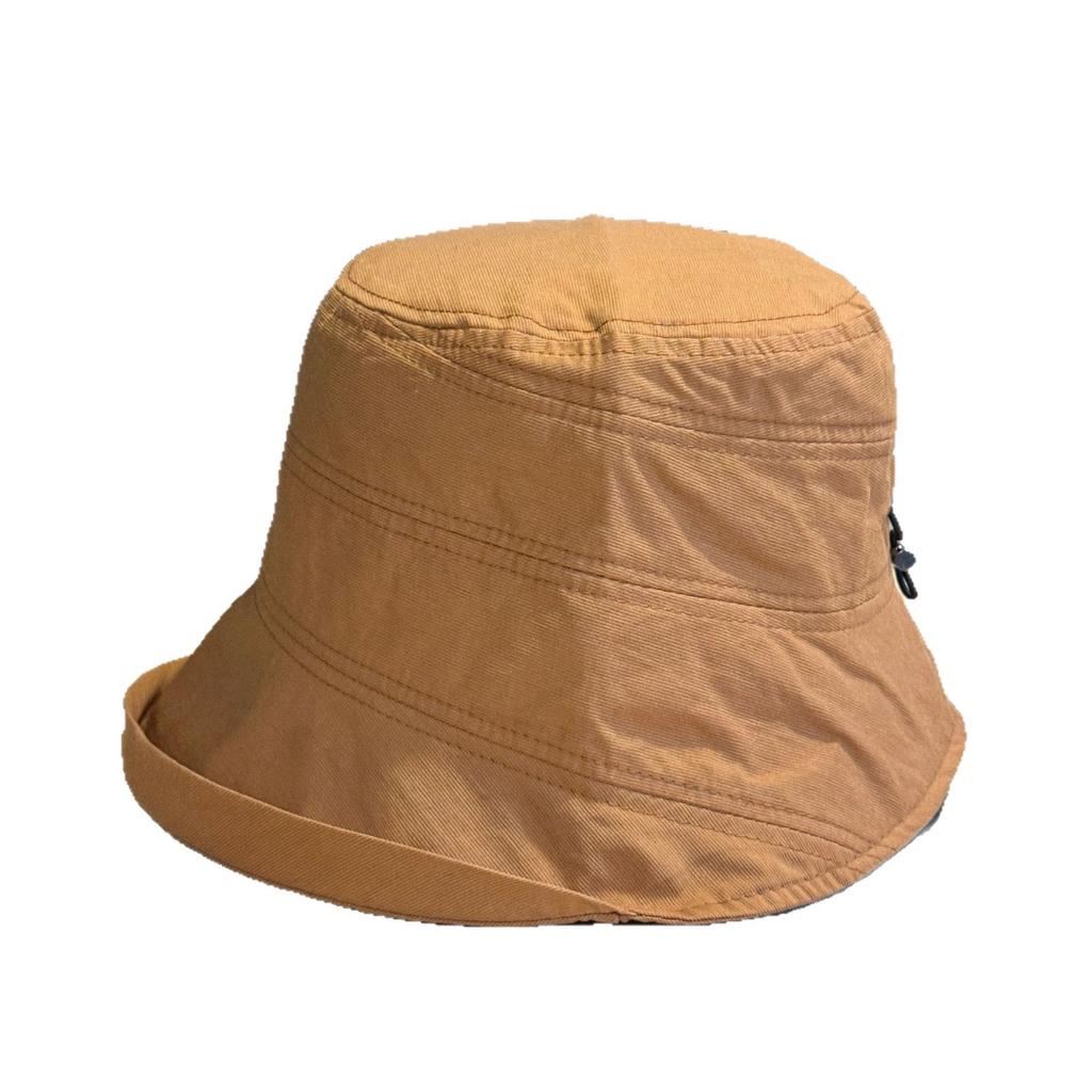 Curled Thin Bucket Hat Women's Summer Front Long Back Short Sun Hat Big Head Circumference Basin Hat Sun Hat Tide