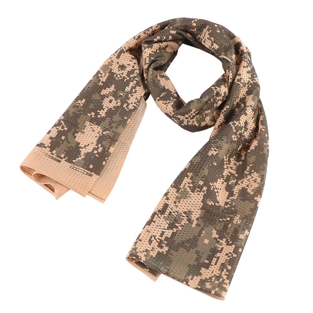 Unisex Outdoor Shawl Muffler Camouflage Breathable Scarf Wraps Scarves Veil Mesh Print Scarf