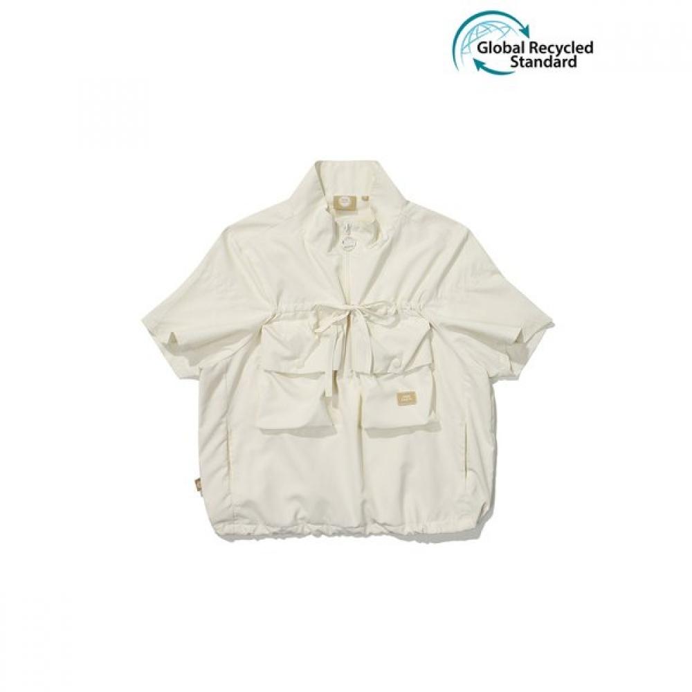 Bbc Earth Women Utility Crop Short Sleeve Anorak IVORY/90