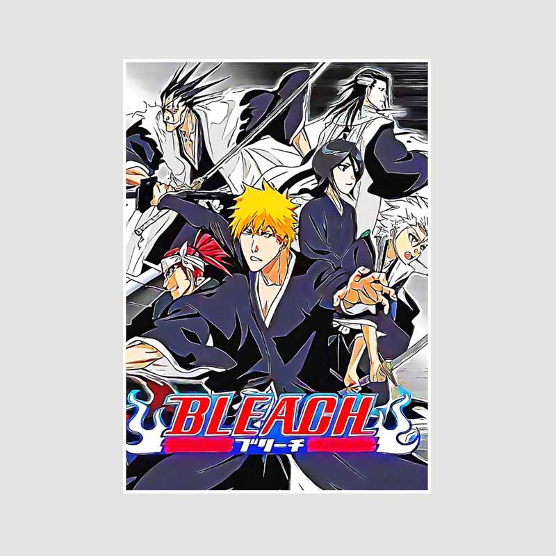 Japanese Anime Bleach Poster Decor Retro White Paper Posters and Prints Wall Art Painting Bedroom Bar Cafe Decoration Mural Fans Collection Gifts