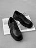 Herrenmode Square Toe Derby Stiefeletten Dicke Sohle Plateau Bequem Premium Schwarzes PU-Leder Höhenvergrößernd Einzigartiges Design