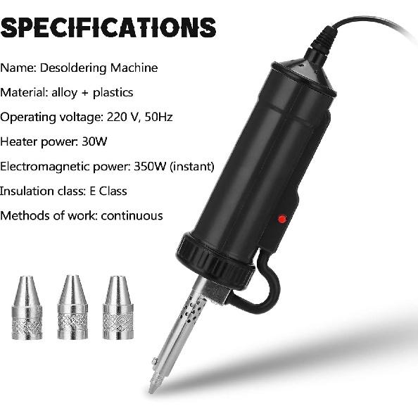 Solder Sucker, Automatic Desoldering Pump Vacuum, Electric Solder Tin Sucker, Vacuum Soldering Remove Pump Desoldering Machine, Electric Desoldering