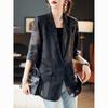 Retro Jacquard Sunscreen Suit Jacket Women's Mid-length Spring and Summer Large Size Loose Casual Thin Small Suit