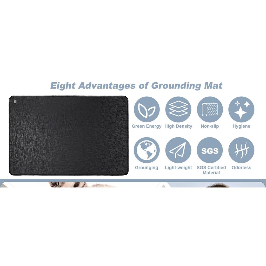 Grounding Mat for Sleep & Energy Balance, Earth Connected with 15ft Cord, Home Office Yoga, 23.6"x35.5" Durable Comfort Grounding Pad