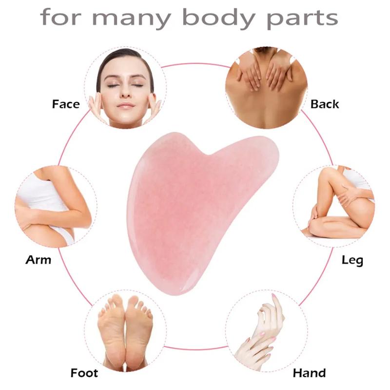 Heart Shape Resin Gua Sha Massage Board Facial Skin Care Face Massager Scrapers for Face Neck Body Prevents Wrinkles Beauty Care