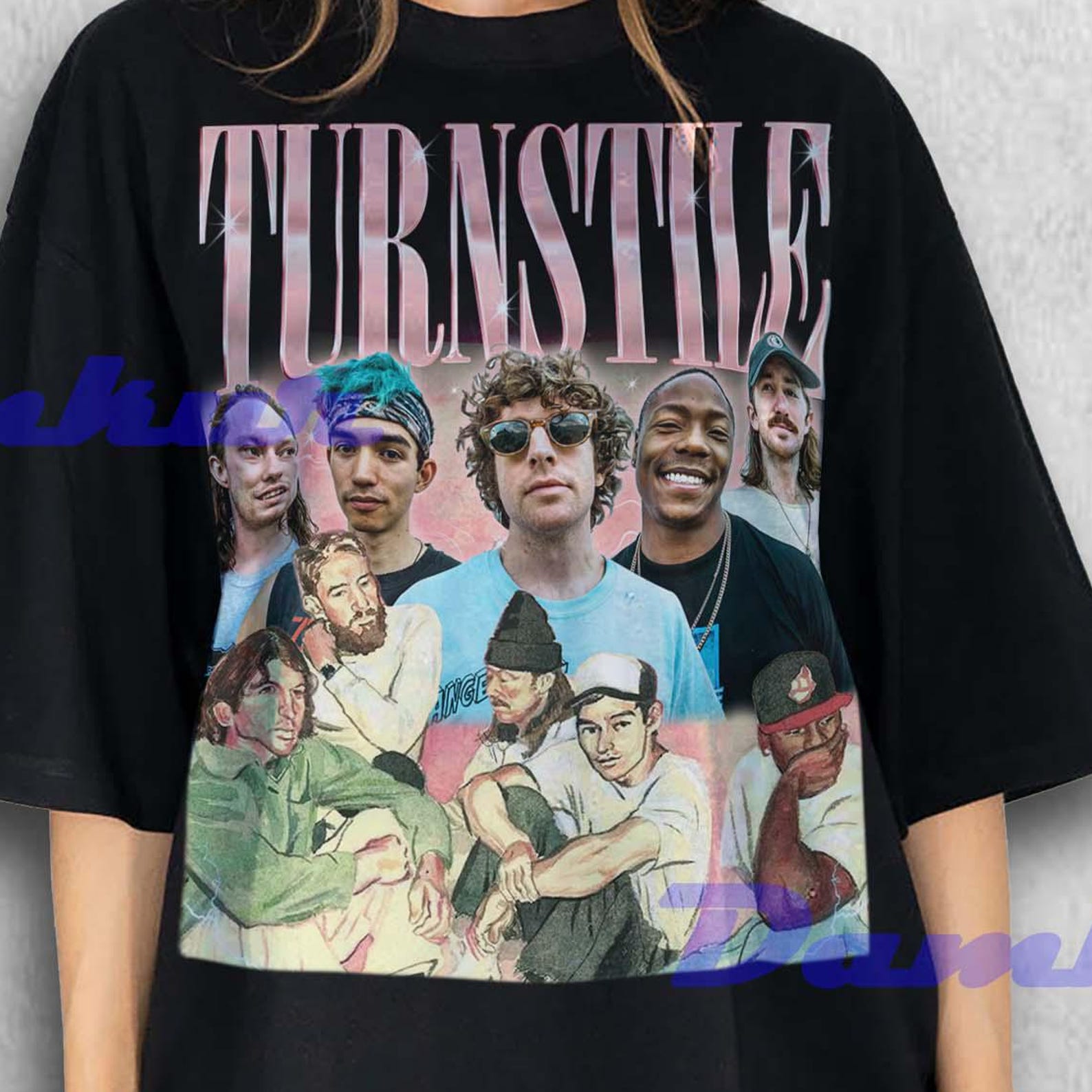 Turnstile Shirt, Unisex Rock Music Band Tshirt, Turnstile Merch Gift, Glow On Album, Nonstop Feeling Tee, Rocker Apparel Gift, Turnstile Fan 3XL