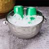 2PCS 304 Nonrust Steel Ice Buckets Set With Textured Hammered Finish And Ergonomic Handle Gift Ice Container Set