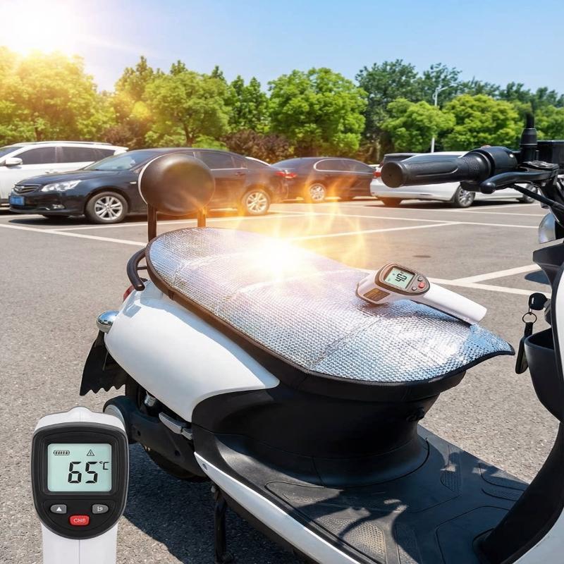 Motorcycle Electric Bikes Summer Sun Protection Seat Pad Reflective Aluminum Insulation Waterproof Heat Cushion
