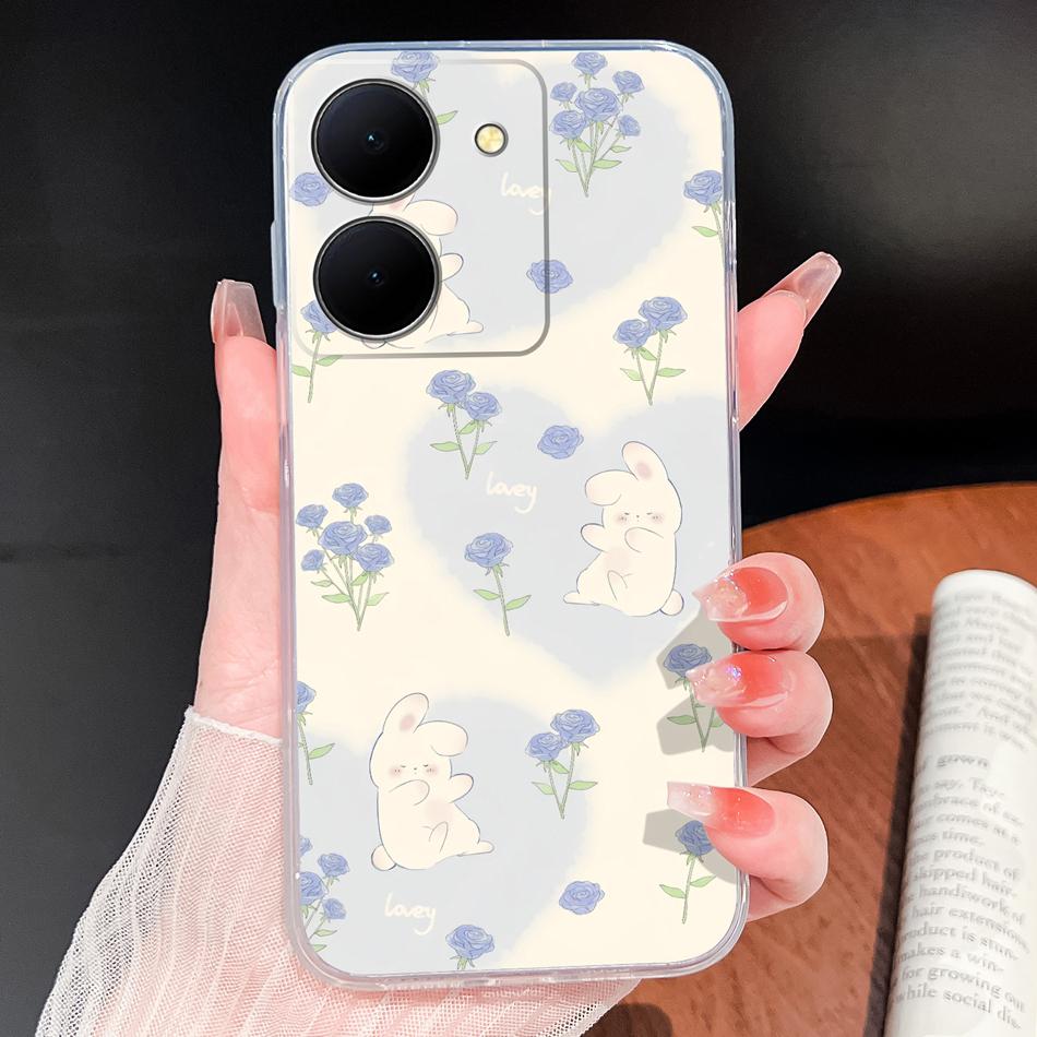 Phone Case For Vivo Y100i Y200i Y300i Y500i 5G Vintage Angel Soft Transparent Silicone High Quality Shockproof Funda