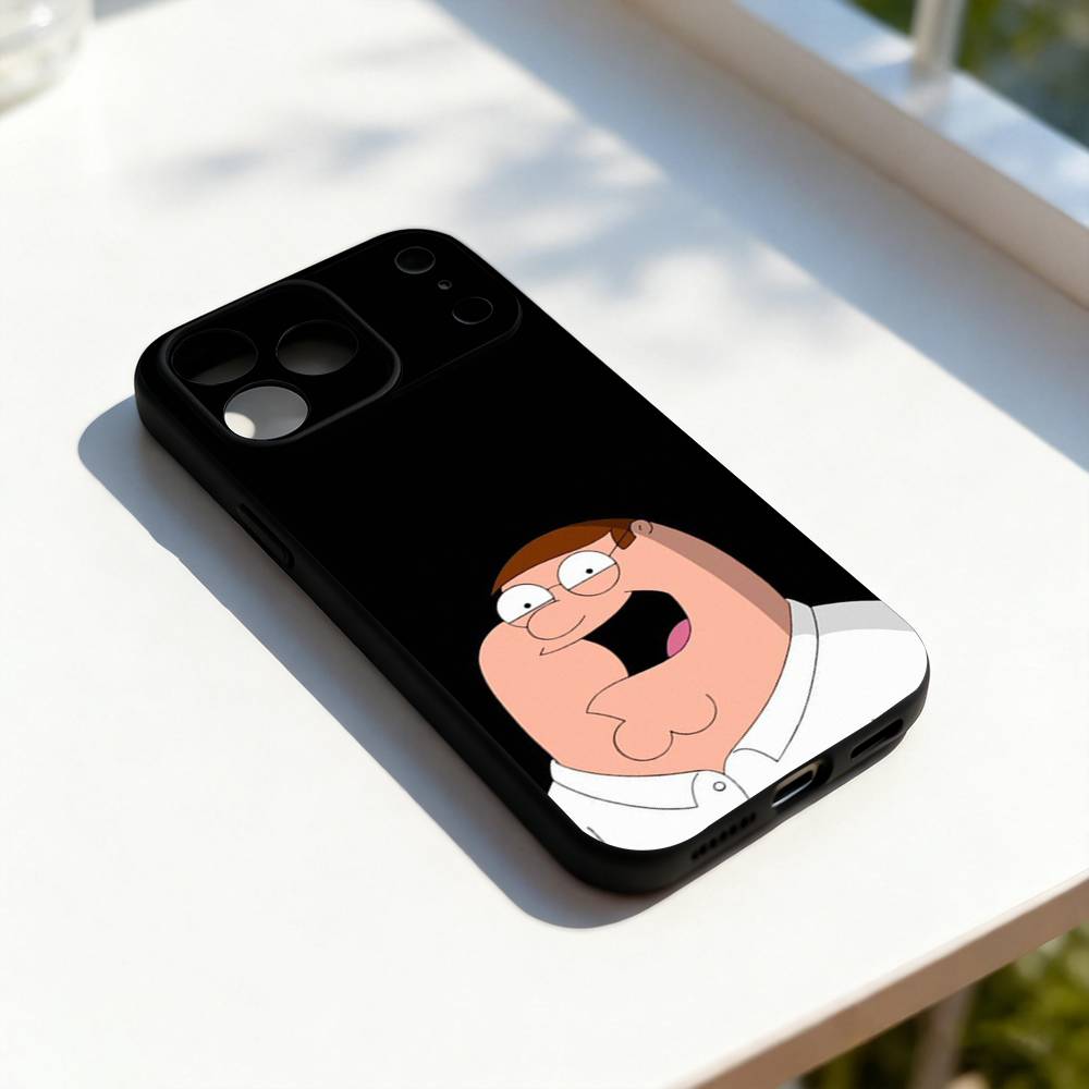 F-Family Funny G-Guy Funny Phone Case For iPhone 11,12,13,14,15,16,17,Pro,Max,Plus,E,SE4,Air,Mini Black Soft Cover