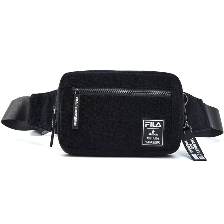 FILA Casual Fashion Sports Zipper Crossbody Waist Bag Unisex bags Black F13U143132F-BK XS