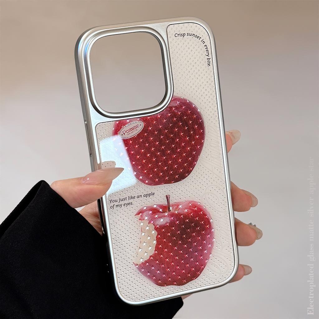 Gilded Iphone16promax Mobile Phone Case Star Red Apple 15 Electroplated Hard 14 Suitable for 13 Advanced 11 Huawei