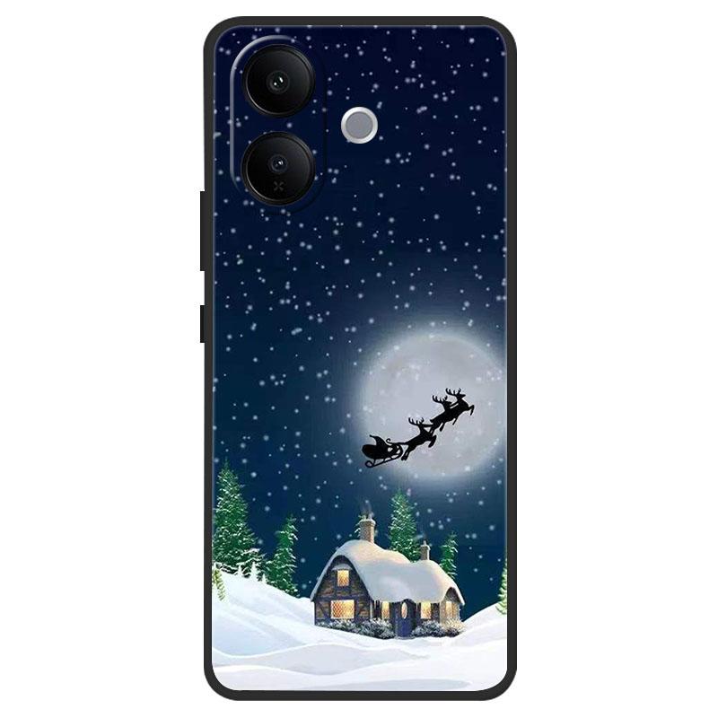 Weihnachtlich bemaltes Cover für VIVO V60 Lite 5G 4G Hülle Silikon Weiches TPU Handyhülle für VIVO V60Lite V 60 Lite Kameraschutz