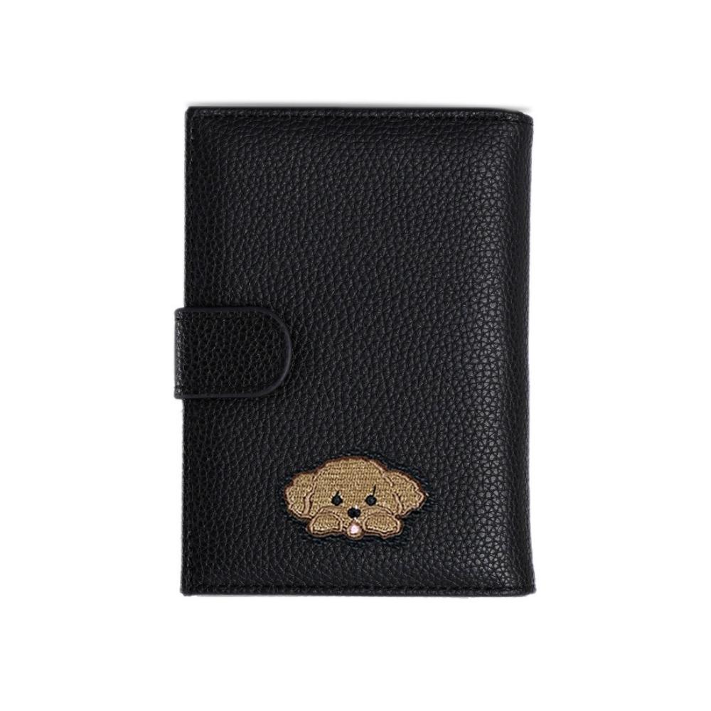 

Ticket Holder PU Passport Bag Card Holder Passport Clip Creative Travel Wallet Women чорний