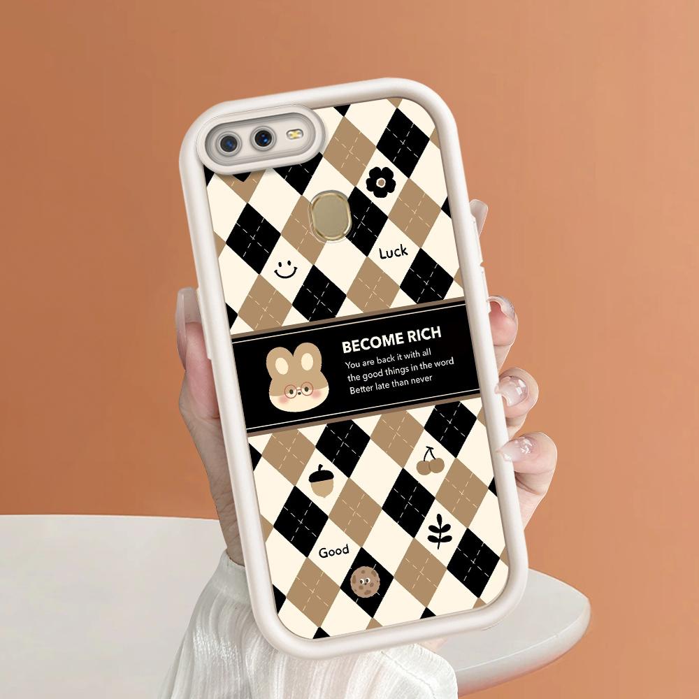 Soft Silicone Square Ladders Cartoon Pattern Full Cover Camera Protection Shockproof Case for OPPO Reno Realme OnePlus