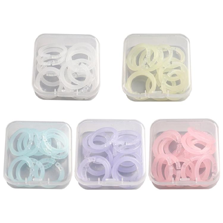 100 Detachable Binder Rings 15mm Diameter Loose Leaf Binder Rings Colorful Book Rings for Flash Card Office Supplies 1