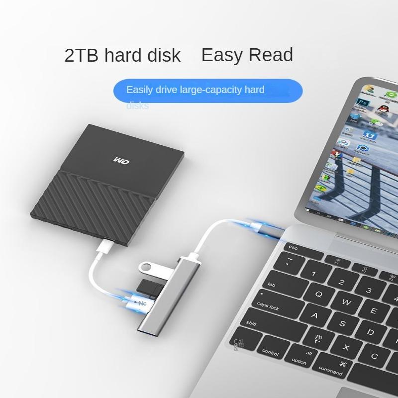 Doca de expansão USB3.0, doca de expansão HUB, divisor de computador multifuncional de um para quatro, expansor Typec