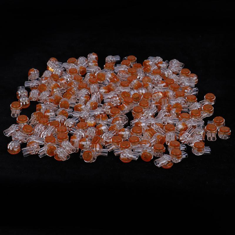 

200 шт. пластиковий K1 2 порти гелевий з єднувач Uy дроту прозорий помаранчевий 200pcs